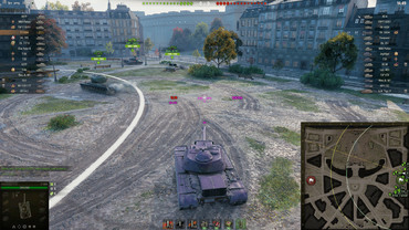 Аркадный малиновый прицел для World of Tanks