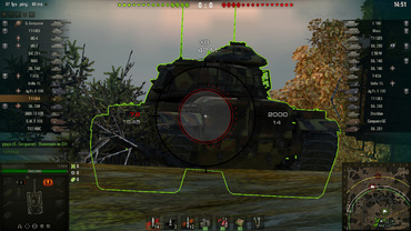 Снайперский черный прицел в стиле CS для World of Tanks